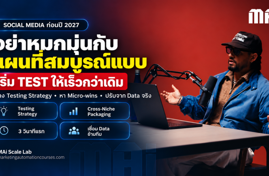 ทำ Social Media ก่อนปี 2027: เลิกหมกมุ่นกับแผนที่สมบูรณ์แบบ แล้วสร้างระบบที่เรียนรู้ให้เร็ว